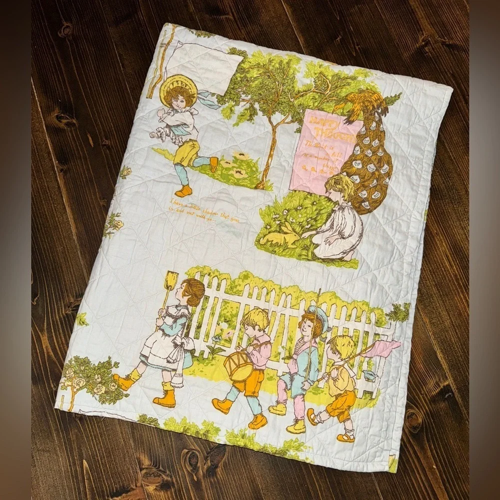 Vintage Baby Blanket 33” x 44”